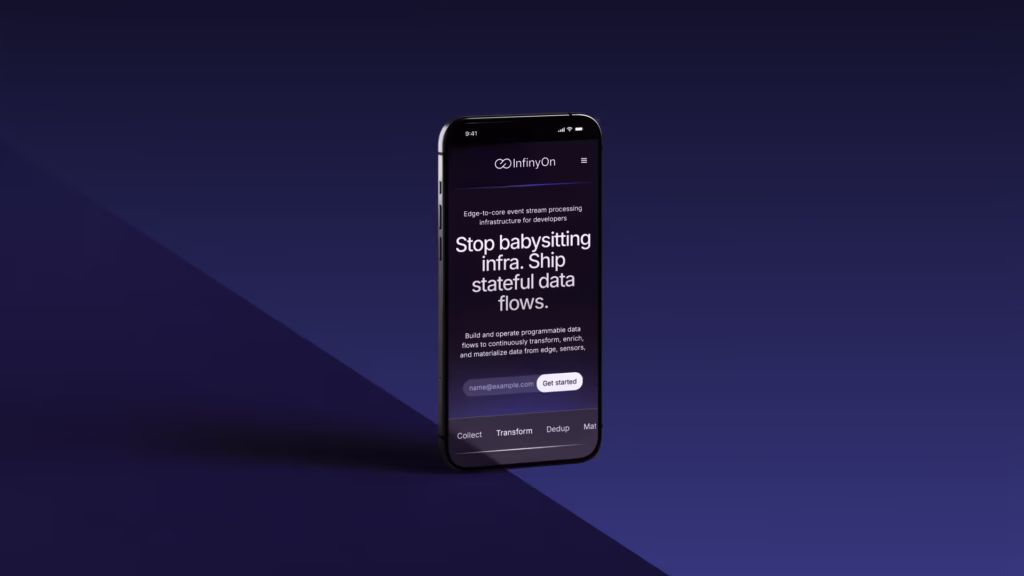Featured case study showcasing the InfinyOn brand identity and website design by The Liminals