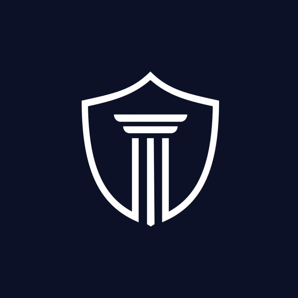 Veritas Law Firm brandmark symbol design