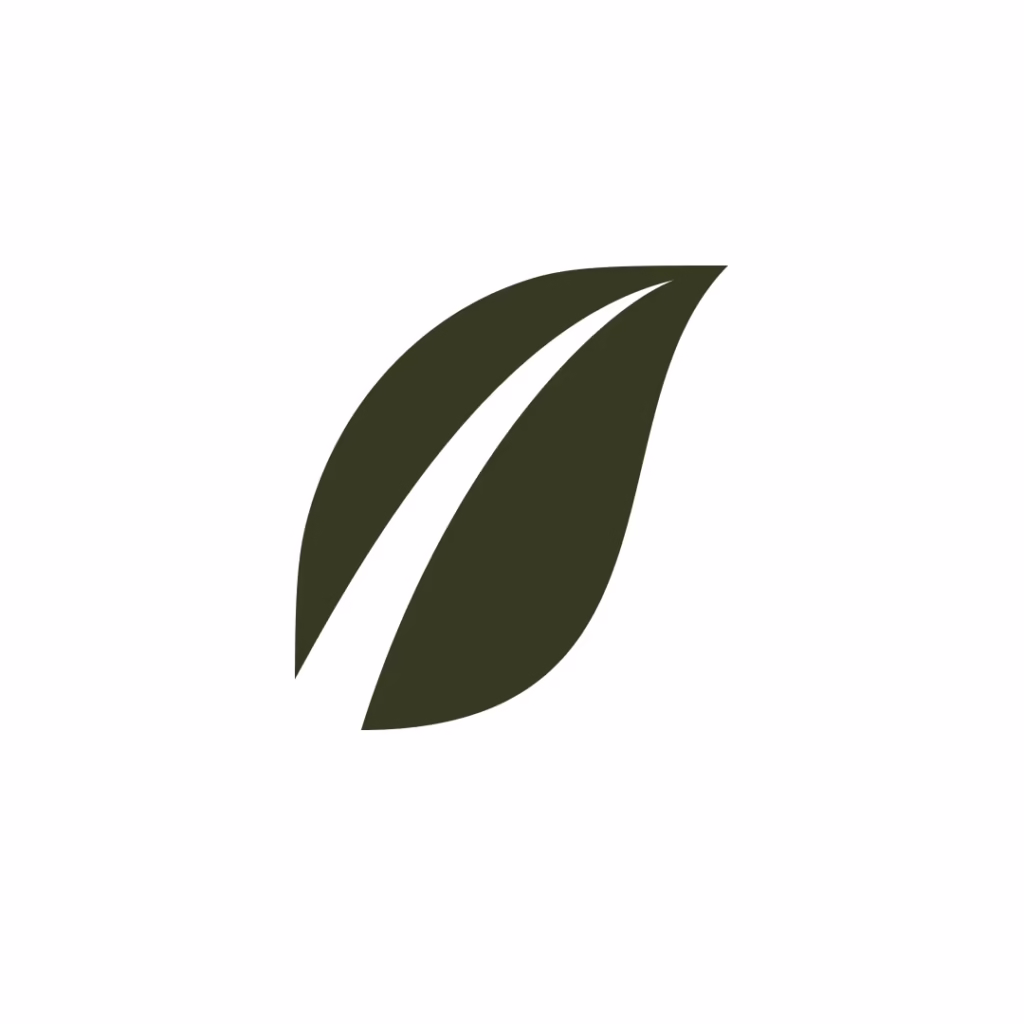 Appleridge leaf brandmark symbol design on a white background
