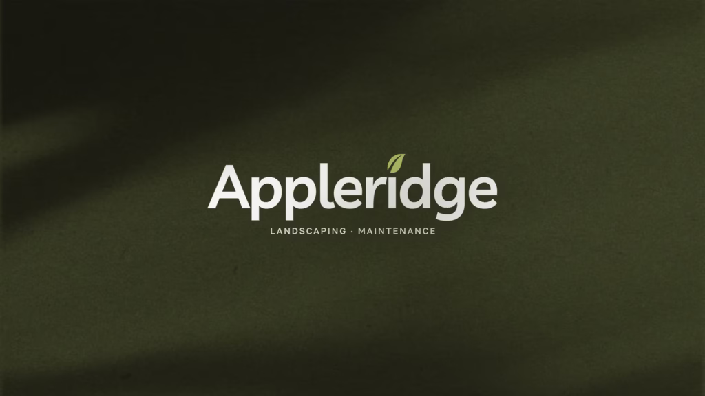 Appleridge primary wordmark logo design on a dark background